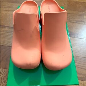 Bottega Veneta Orange Slip-On Clogs